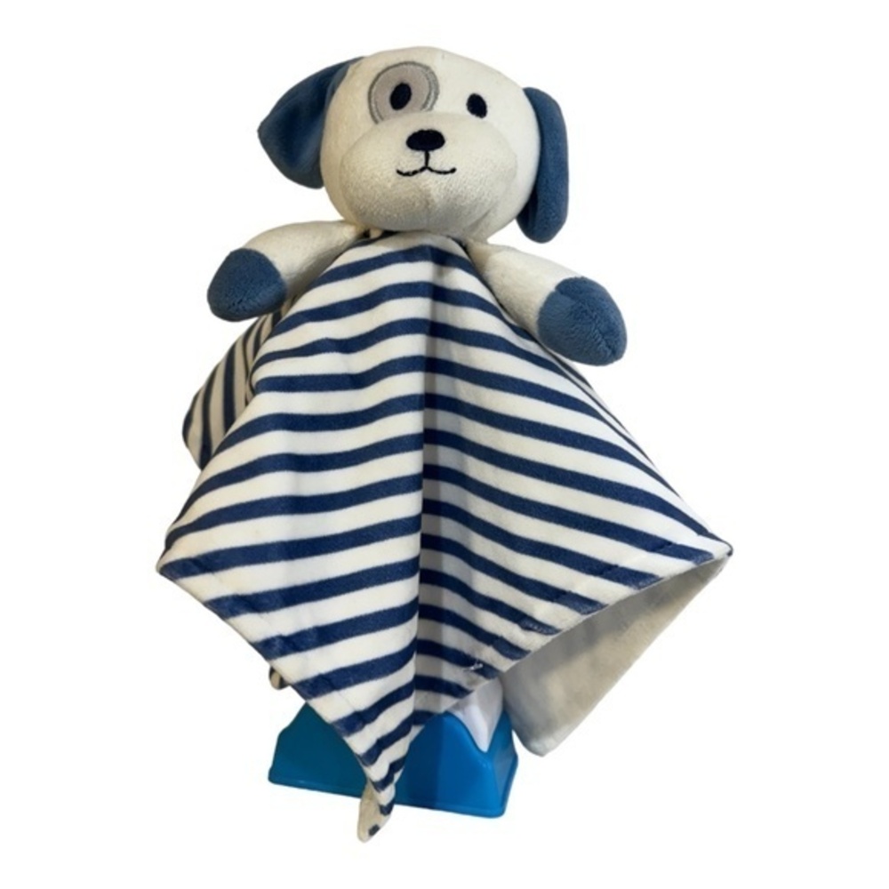Unbranded Blue Puppy Lovey Security Blanket Baby Toy Stuffed Animal